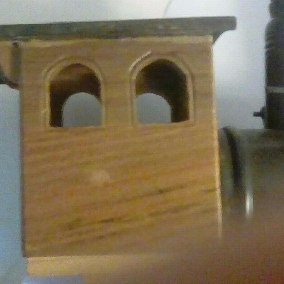 Locomotive Railroad Train Steam Engine Wooden Brown and Black Classic Model - Picture 6 of 8